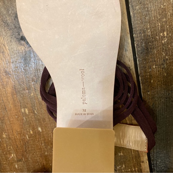 Paloma Wool coral plum wood block lunes sandals *size 38/ 8 *mint condition - Picture 6 of 9